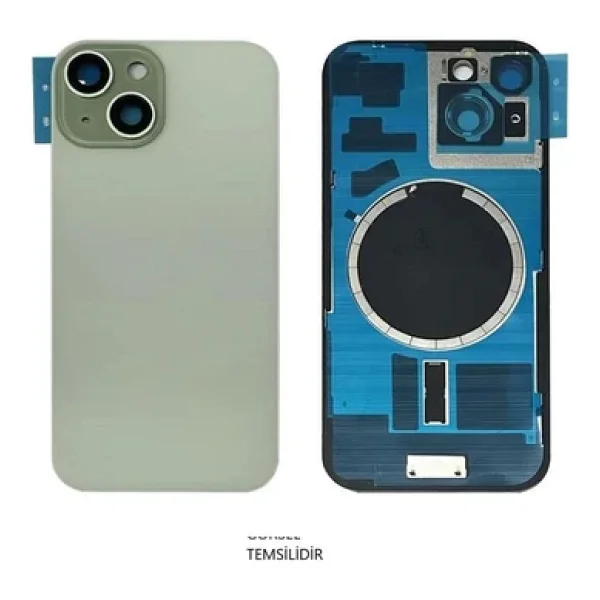 İphone 15 Arka Pil Kapağı Full Nfc Li Lensli- Cam - Görsel 7