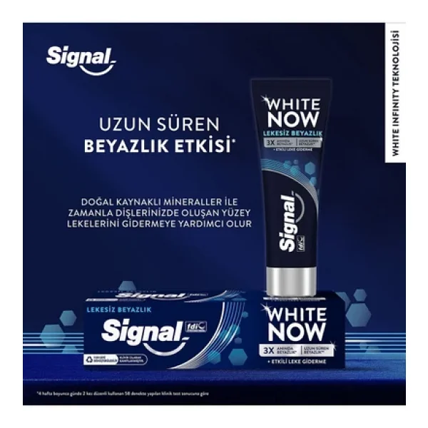 Signal White Now Lekesiz Beyazlık 75 ml Florürlü Diş Macunu - Görsel 5