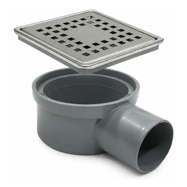 Purvex Home 10X10 Paslanmaz Metal Çerçeveli Paslanmaz Yer Süzgeci - Yandan Çıkışlı - Görsel 4