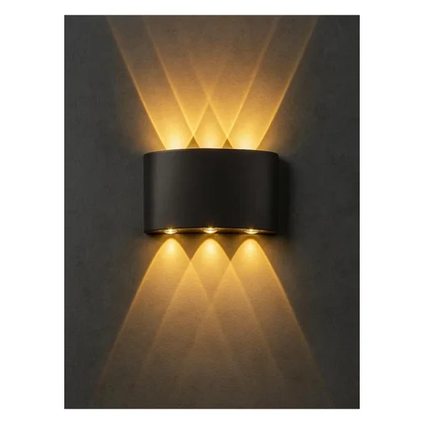 Bs Light Schuar 8011 Haiti Aplik 3+3 Dekoratif Çift Yönlü Aplik 10w 3200k Sarı (Elektrikli)(Pil ile Çalışmaz) - Görsel 4