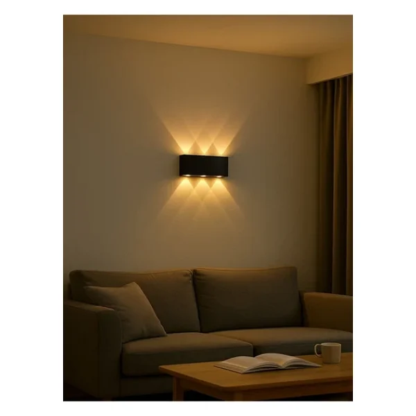 Bs Light Schuar 8011 Haiti Aplik 3+3 Dekoratif Çift Yönlü Aplik 10w 3200k Sarı (Elektrikli)(Pil ile Çalışmaz) - Görsel 5