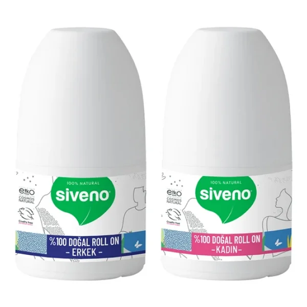 Siveno %100 Doğal Kadın + Erkek 50 ml 2'li Set Roll-On - Görsel 2