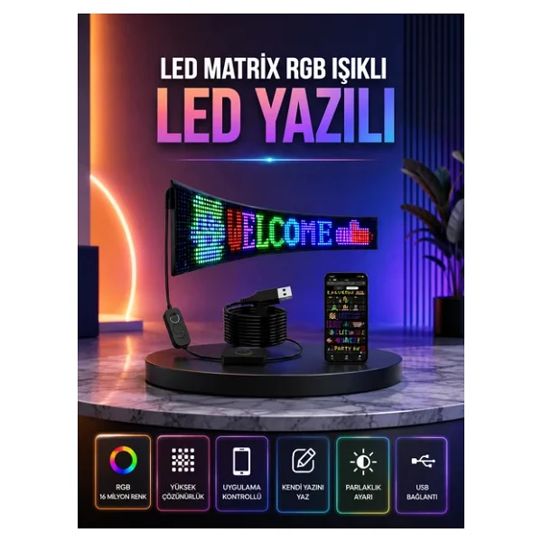 Şık ve Fonksiyonel Rgb LED Panel Canlı Renk Yansımalı Işık Sistemi - Görsel 5