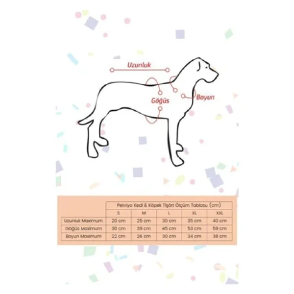 Petviya Desen 7 Kedi ve Köpek Tişörtü S Beden - Görsel 2