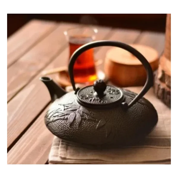 Taşev Tamate Döküm 720 ml Siyah Demlik - Görsel 2