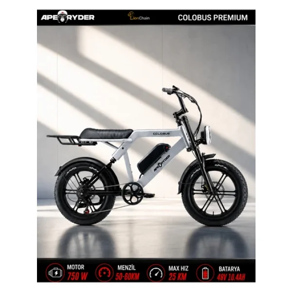 Ape Ryder Colobus Premium 750 W Elektrikli Bisiklet - Görsel 2