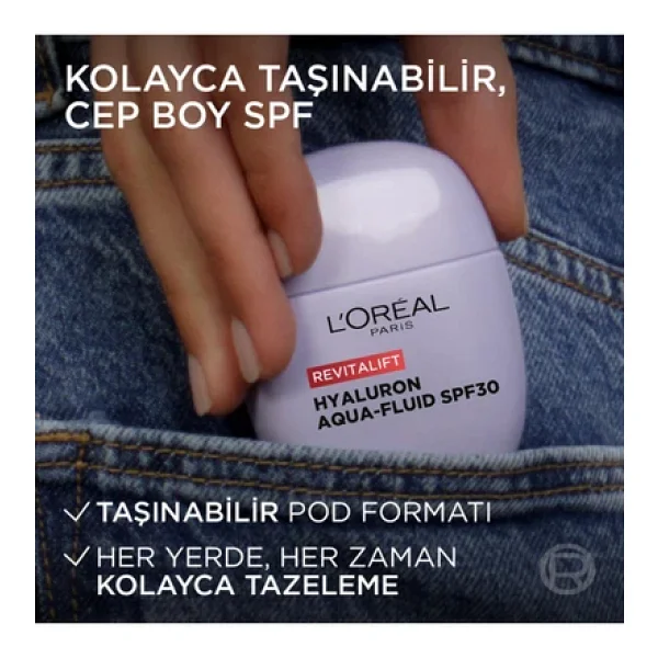L'Oreal Paris Revitalift Hyaluron Aqua Fluid SPF 30 Dolgunlaştırıcı 40 ml Nemlendirici Krem - Görsel 7