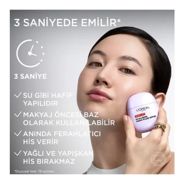 L'Oreal Paris Revitalift Hyaluron Aqua Fluid SPF 30 Dolgunlaştırıcı 40 ml Nemlendirici Krem - Görsel 6