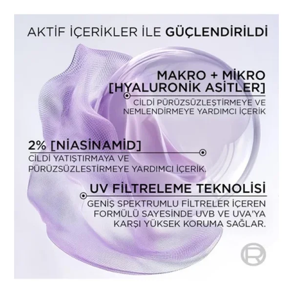 L'Oreal Paris Revitalift Hyaluron Aqua Fluid SPF 30 Dolgunlaştırıcı 40 ml Nemlendirici Krem - Görsel 5