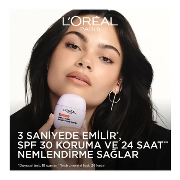 L'Oreal Paris Revitalift Hyaluron Aqua Fluid SPF 30 Dolgunlaştırıcı 40 ml Nemlendirici Krem - Görsel 3