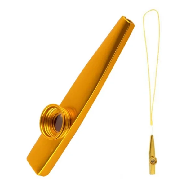 MK-02Y Metal Kazoo İp Askılı Alüminyum Alaşım Sarı - Görsel 2
