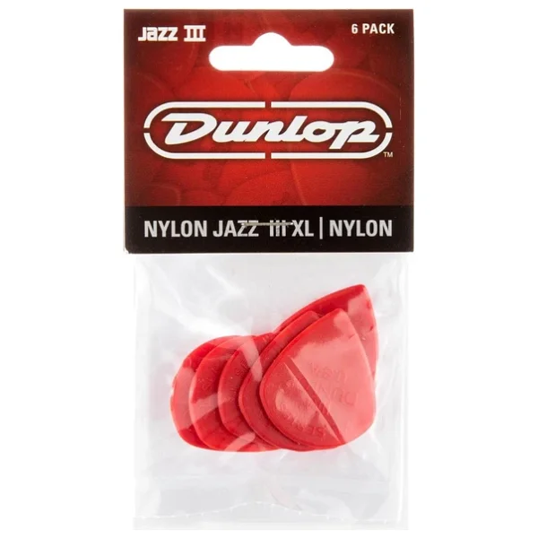 Jim Dunlop 47PXLN Nylon Jazz III XL 6'lı Paket Pena (Kırmızı) - Görsel 4