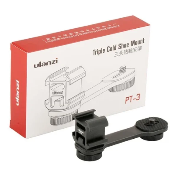 Ulanzi PT-3 3'lü Hot Shoe Bağlantı Aparatı - Görsel 5