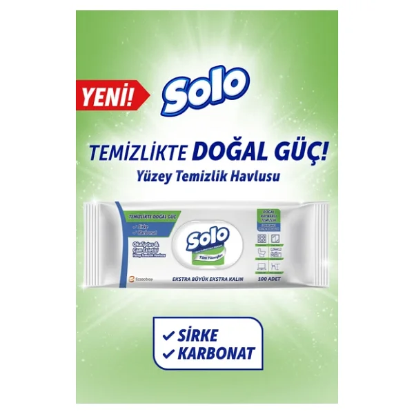 Solo Okaliptus & Çam Esintisi Yüzey Temizlik Havlusu 100 Yaprak 3'lü - Görsel 6