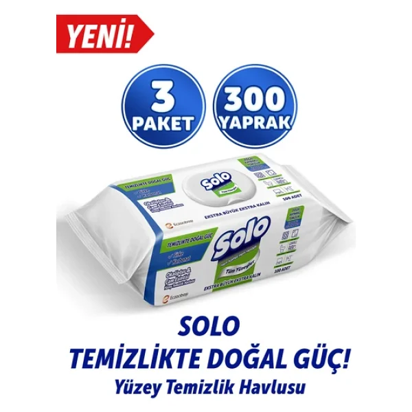 Solo Okaliptus & Çam Esintisi Yüzey Temizlik Havlusu 100 Yaprak 3'lü - Görsel 3