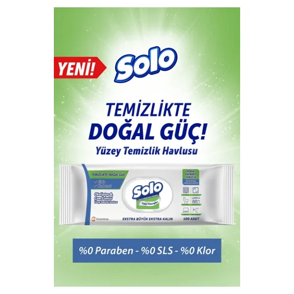 Solo Okaliptus & Çam Esintisi Yüzey Temizlik Havlusu 100 Yaprak 3'lü - Görsel 5