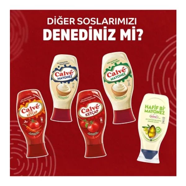 Calve Ketçap 600 G + Mayonez Yağı Azaltılmış 540 G 2'li Set X3 Adet - Görsel 8