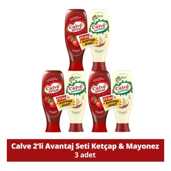Calve Ketçap 600 G + Mayonez Yağı Azaltılmış 540 G 2'li Set X3 Adet - Görsel 2