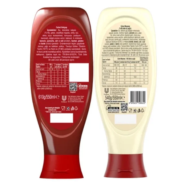 Calve Ketçap 600 G + Mayonez Yağı Azaltılmış 540 G 2'li Set X3 Adet - Görsel 9