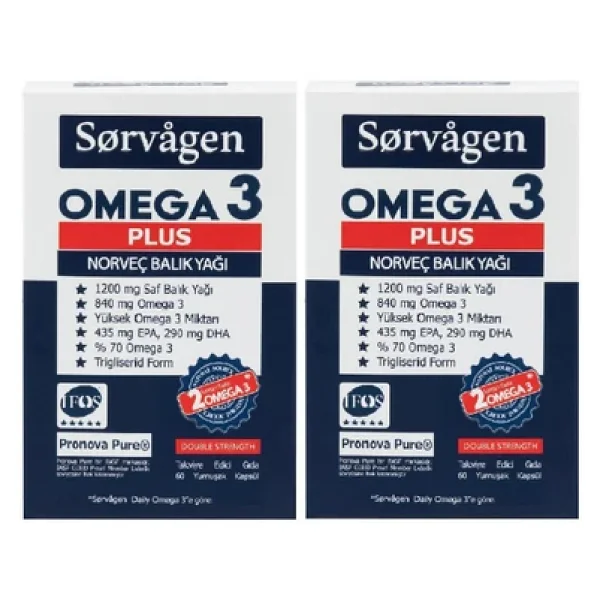 Sorvagen Omega 3 Plus Norveç Balık Yağı 60 Kapsül 2'li - Görsel 4