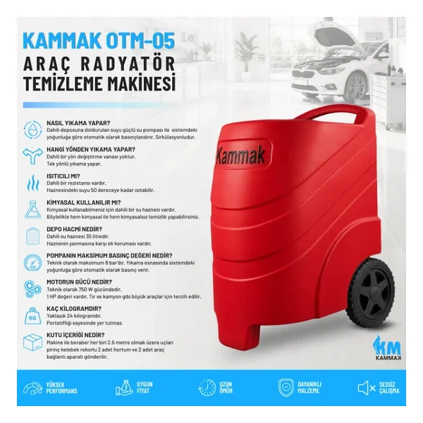 Kammak OTM-05 Oto Radyatör Temizleme Makinası - Görsel 8