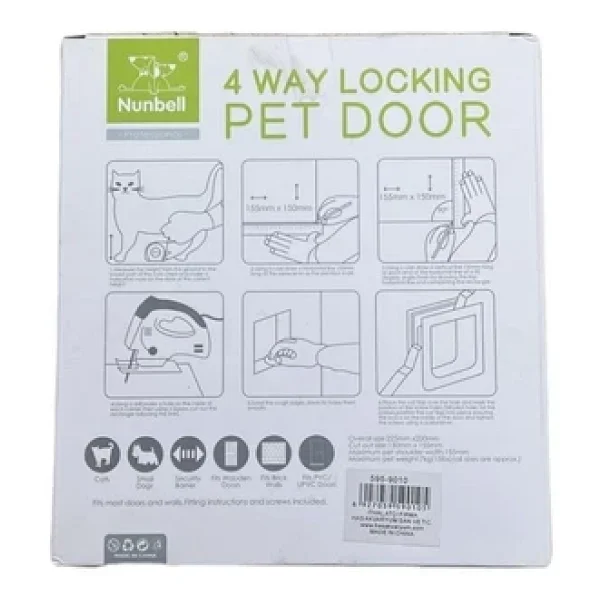 Nunbell Kedi Kapısı 22x20x3 Cm - Görsel 2