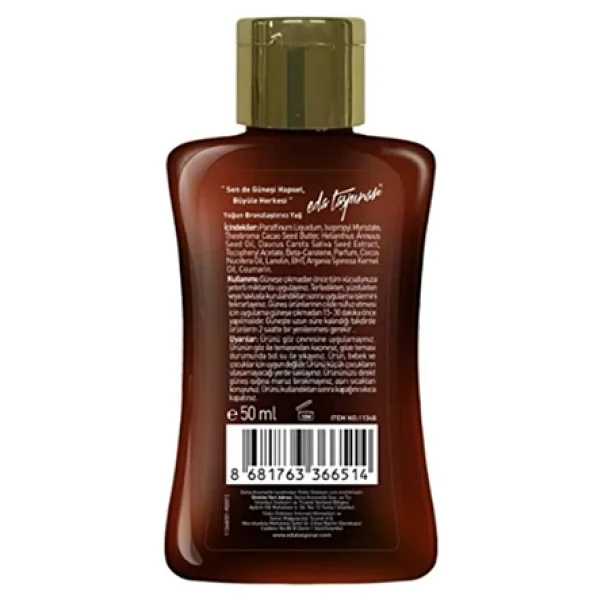 Eda Taşpınar Yoğun Bronzlaştırıcı Yağ 50 ml 3 Adet - Görsel 2