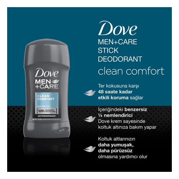 Dove Men Care Clean Comfort 50 ml Erkek Stick Deodorant - Görsel 3