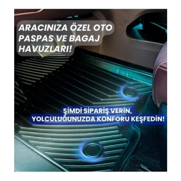 Black Gold Fiat Egea 3D Havuzlu Paspas Sedan + Bagaj Havuzu İkili Set Kuex - Görsel 3