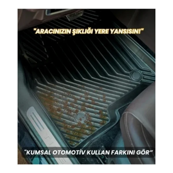 Black Gold Fiat Egea 3D Havuzlu Paspas Sedan + Bagaj Havuzu İkili Set Kuex - Görsel 2