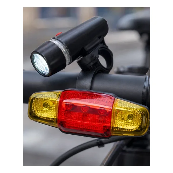 Bisiklet Emniyet Işığı Seti Güçlü LED Ön Far Arka Stop Lambası - Lisinya - Görsel 6