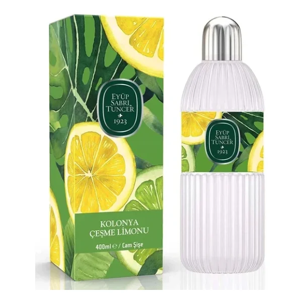Eyüp Sabri Tuncer Çeşme Limonu Cam Şişe Kolonya 400 ml - Görsel 2