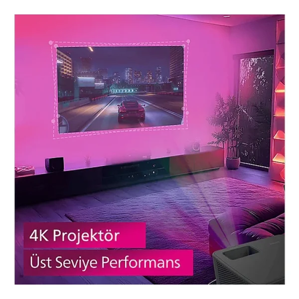 Philips GamePix 900 GMX900 1000 Lümen LED 4K Projeksiyon Cihazı - Görsel 6