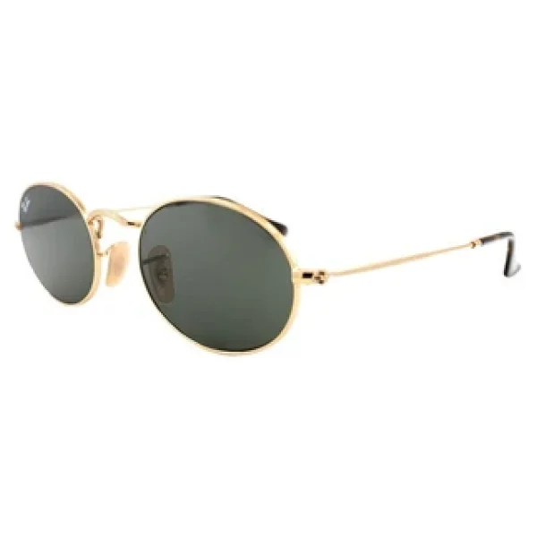 Ray-Ban Oval Flat 3547N 001 Gold-Green Güneş Gözlüğü - Görsel 8