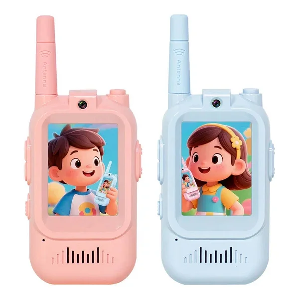 idragon LK-028 Çocuk Görüntülü Telsiz 2'li Set Video Walkie Talkie WiFi İnternetsiz Askılı - Görsel 5