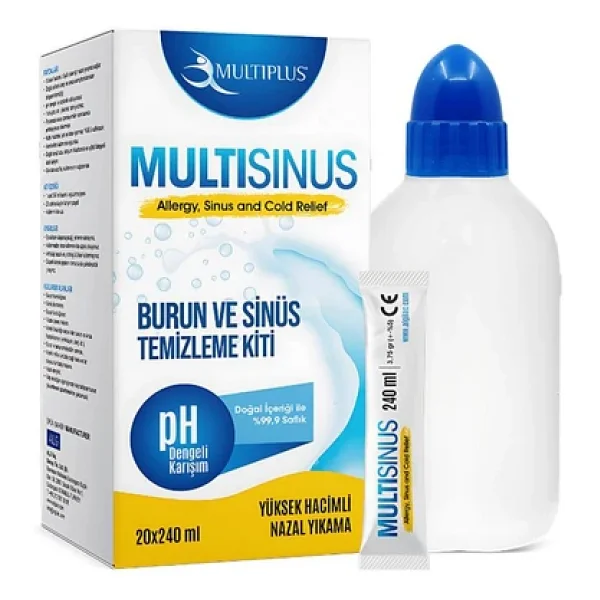 Multiplus Multisinus Burun ve Sinüs Temizleme Kiti x 20 Saşe - Görsel 4