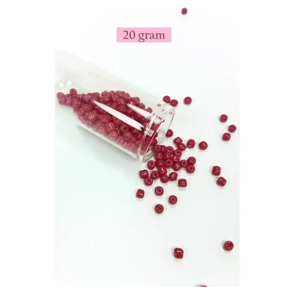 Dökme Cam Kum Boncuk Büyük Boy (6/0) 4 mm - 4 Renk - Toplam 80 Gram - BNC413 - Görsel 2