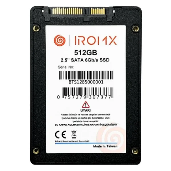 İromx 512GB 500/480MB/s 2.5'' SATA 3.0 SSD IR512GS3 - Görsel 2