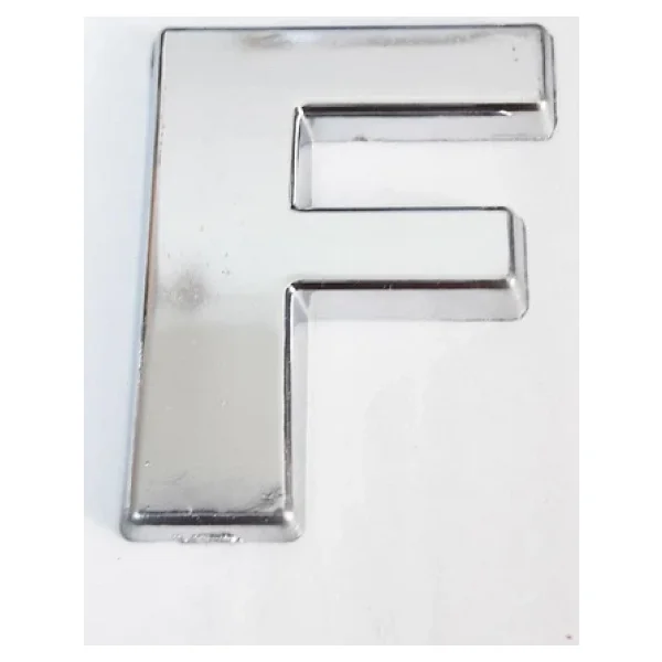 Cemax F Harfi 3,75 Cm Krom Yapışkanlı - Görsel 4