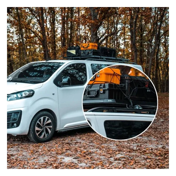 Turtle Peugeot Partner 2019-2025 / Kısa Şasi Tavan Çıtası Crown Siyah - Görsel 6