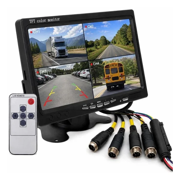 Powermaster PM-16804 7" Dörde Bölünebilen Quad Araç İçi Monitör - Görsel 6