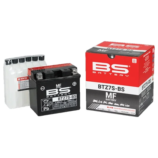BS BTZ7S-BS MF 12 V 6.3 Ah 130 A EN Motosiklet Aküsü - Görsel 2