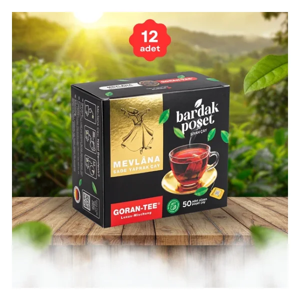 Mevlana Çay Siyah Bardak Poşet 50'Li(12 Kutu) - Görsel 2