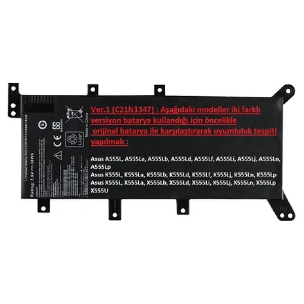 Asus A555L A555La A555Lb Bataryası, Pili - Ver.1 - Görsel 6