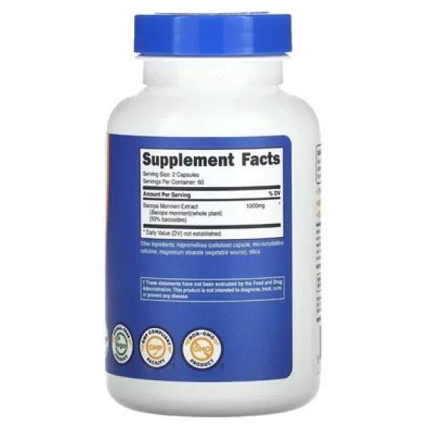 Nutricost Bacopa Monnieri 1000 mg 120 Kapsül - Görsel 5