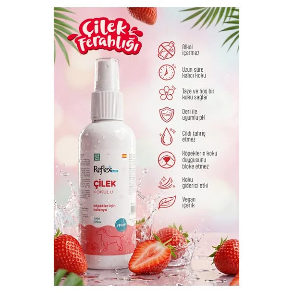 Reflex Care Çilek Kokulu 125 ml Köpek Kolonyası - Görsel 8