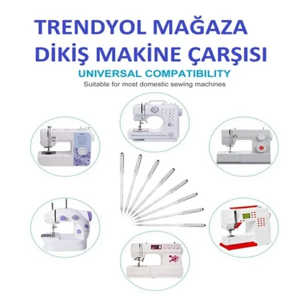 Zetina Singer Beko Bindallı Zenıth Ev Tipi Dikiş Makine Iğne 11/75 No Ince Kumaşlara (10 ADET) - Görsel 3