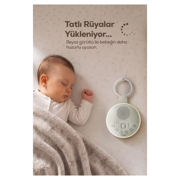 Beyaz Gürültü Makinesi 21 Farklı Ses Rahatlatıcı Radyasyon İçermeyen Uyku Arkadaşı Şarjlı Işıklı - Görsel 2