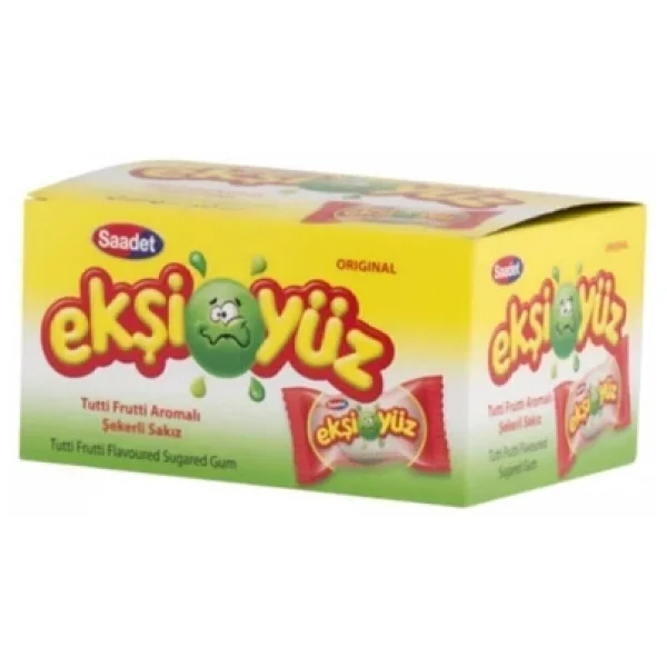 SAADET Ekşi Yüz Sakız 100 Adet Tutti Frutti - Görsel 2