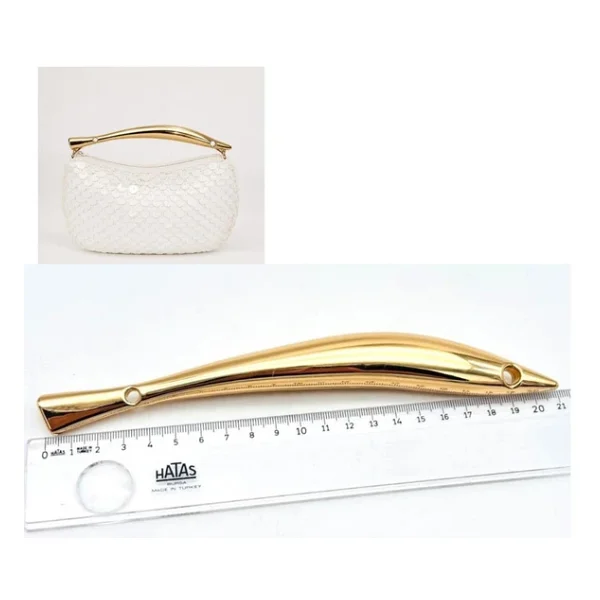Angel Çanta Aksesuar 21 Cm Balık Model Çanta Sapı Light Golden Renk - Görsel 2
